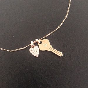 Key and Heart Necklace